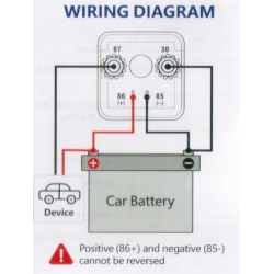 Relay activated with remote control